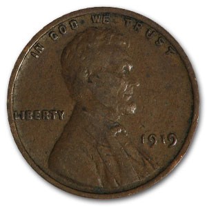 1919 Lincoln Cent XF 1919 Lincoln Cent XF